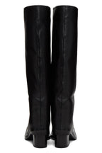 Flowering Girl Women Danika Chunky Heel Metallic Trouser Boots - Black