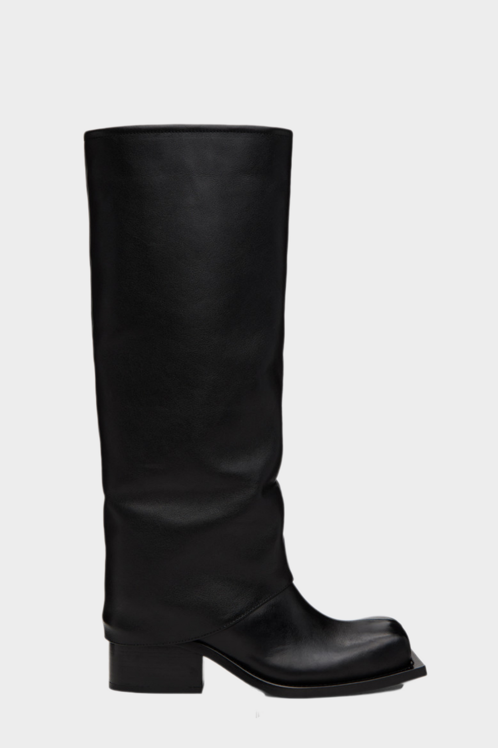 Flowering Girl Women Danika Chunky Heel Metallic Trouser Boots - Black