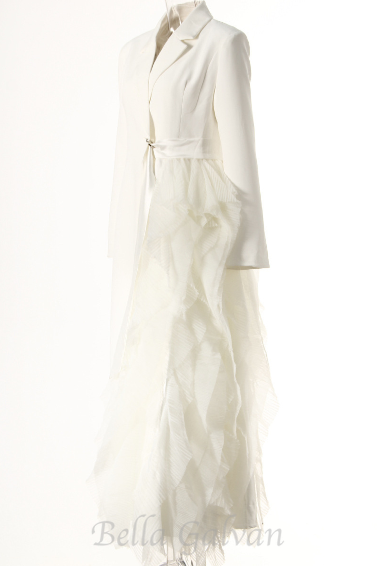 Flowering Girl Women Dataya Mesh Patchwork Coat in White