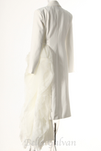Flowering Girl Women Dataya Mesh Patchwork Coat in White