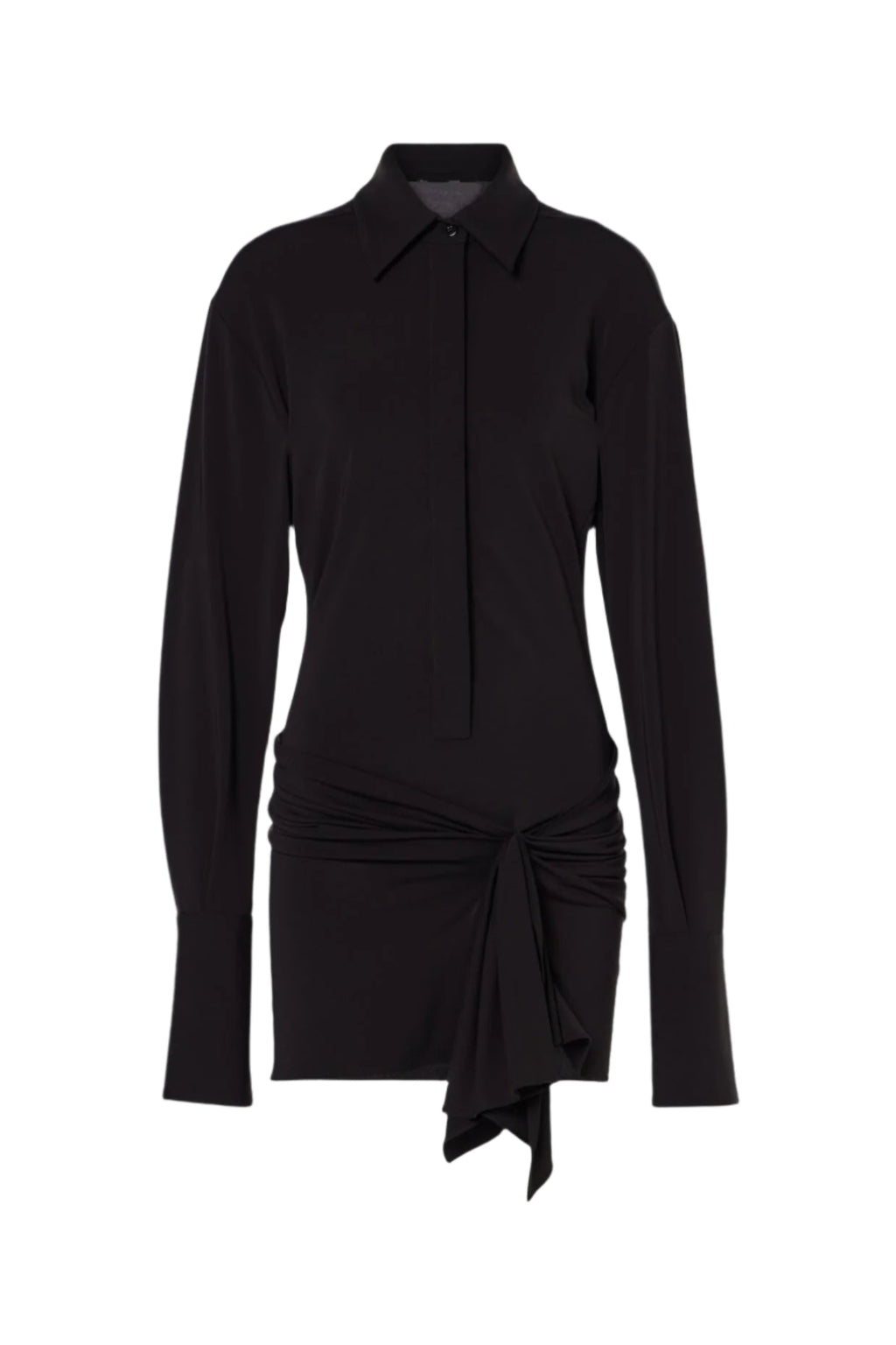 Flowering Girl Women Dehaia Plunge Cutout Ruched Mini Dress - Black