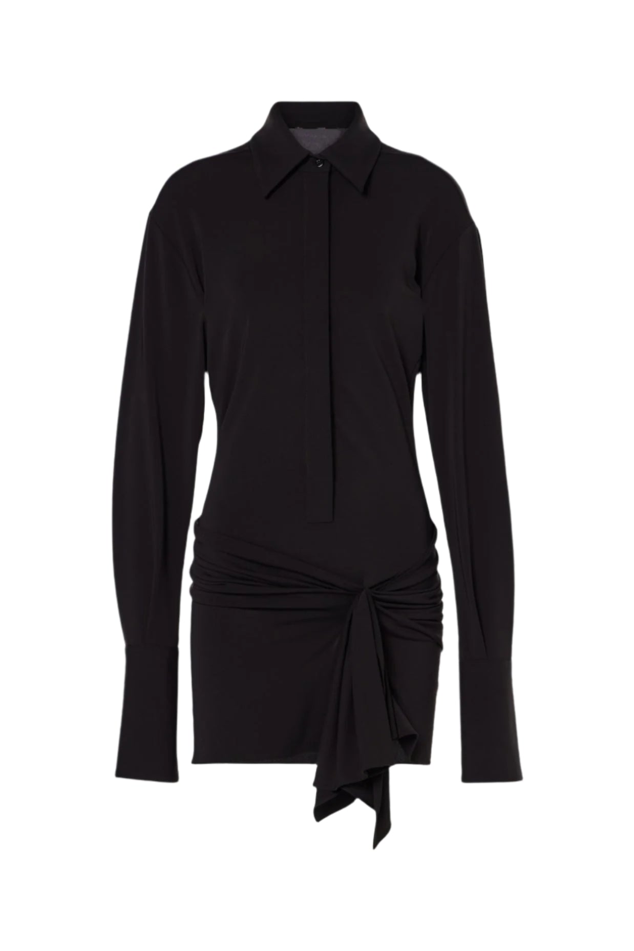 Flowering Girl Women Dehaia Plunge Cutout Ruched Mini Dress - Black