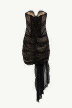 Flowering Girl Women Lace Corset Strapless Mini Dress