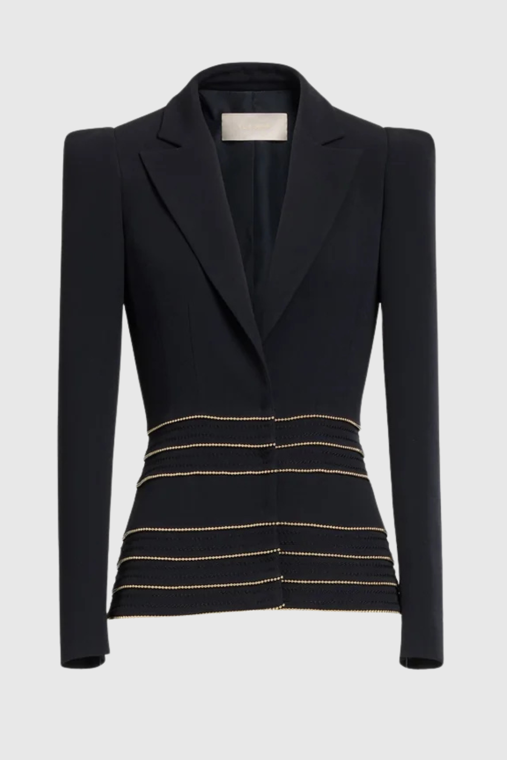 Flowering Girl Women Sandy Trim Embellished Blazer & Pants Set - Black