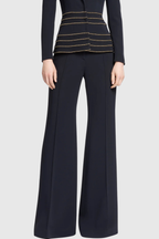 Flowering Girl Women Sandy Trim Embellished Blazer & Pants Set - Black