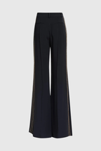 Flowering Girl Women Sandy Trim Embellished Blazer & Pants Set - Black