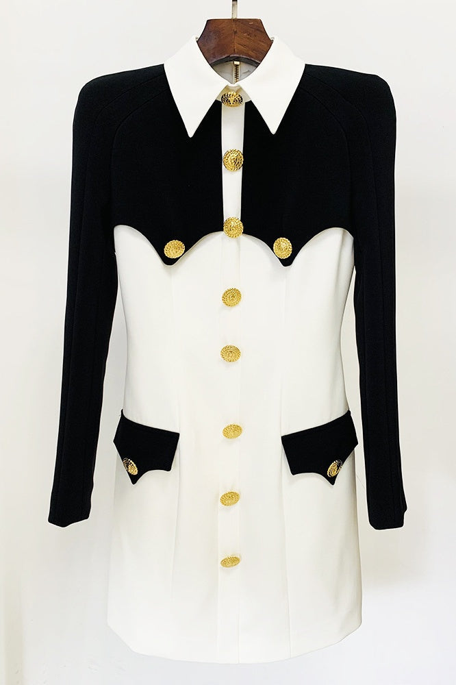 Flowering Girl Women Delpha Gold Buttond Mini Dress