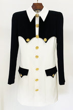 Flowering Girl Women Delpha Gold Buttond Mini Dress