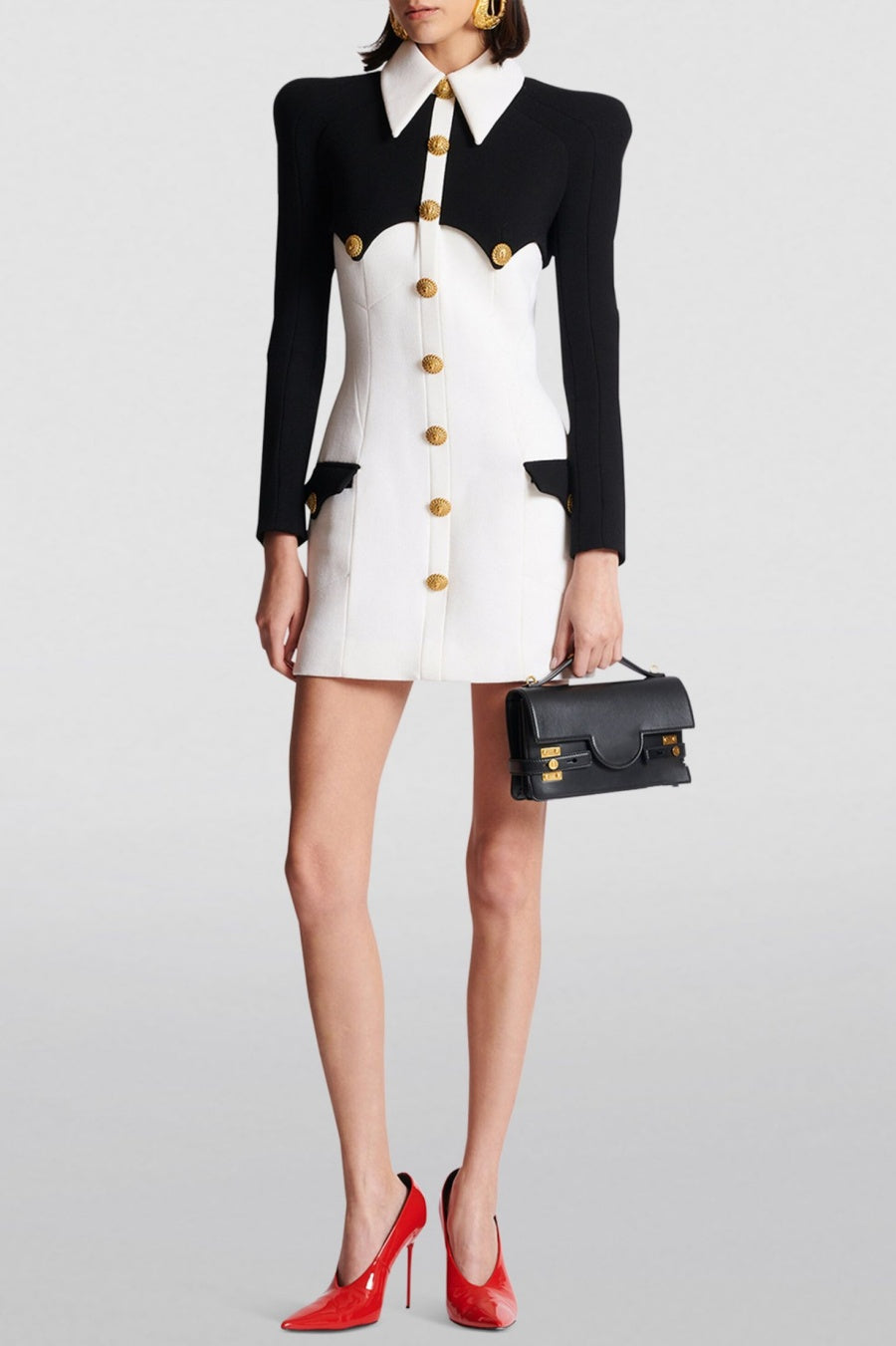 Flowering Girl Women Delpha Gold Buttond Mini Dress