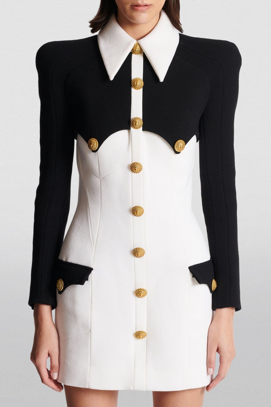 Flowering Girl Women Delpha Gold Buttond Mini Dress