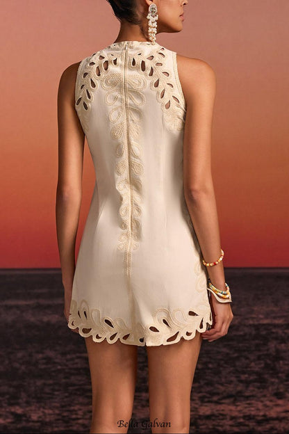 Delrix Sleeveless Cutout Mini Dress