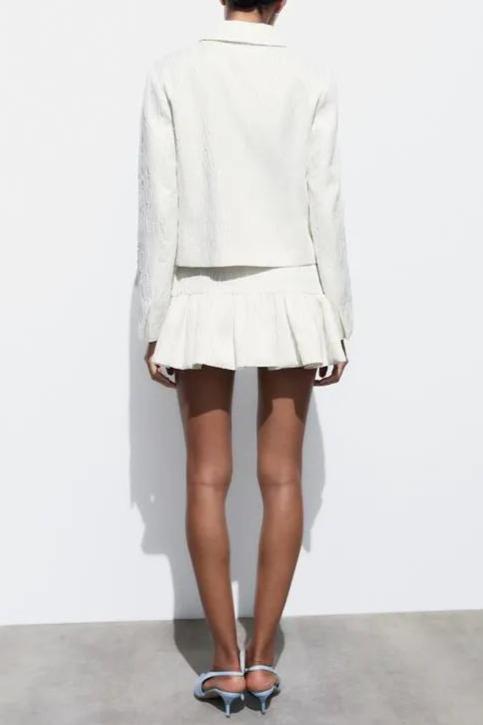Flowering Girl Women Denise Lapel Blazer Textured Set