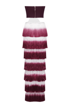 Flowering Girl Women Despo Gradient Fringe Corset Two Piece Bandage Set