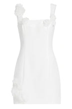 Flowering Girl Women Dilanne Floral Appliqué Mini Dress - White
