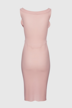 Flowering Girl Women Dinella Floral Appliqué Corset Midi Dress in Pink