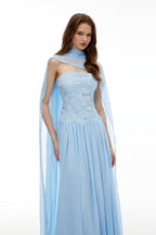 rebecca blue Floral Embroidered Pleated Maxi Dress