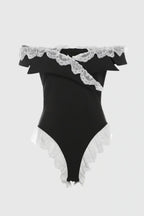 Flowering Girl Women Dolley Lace Off Shoulder Romper