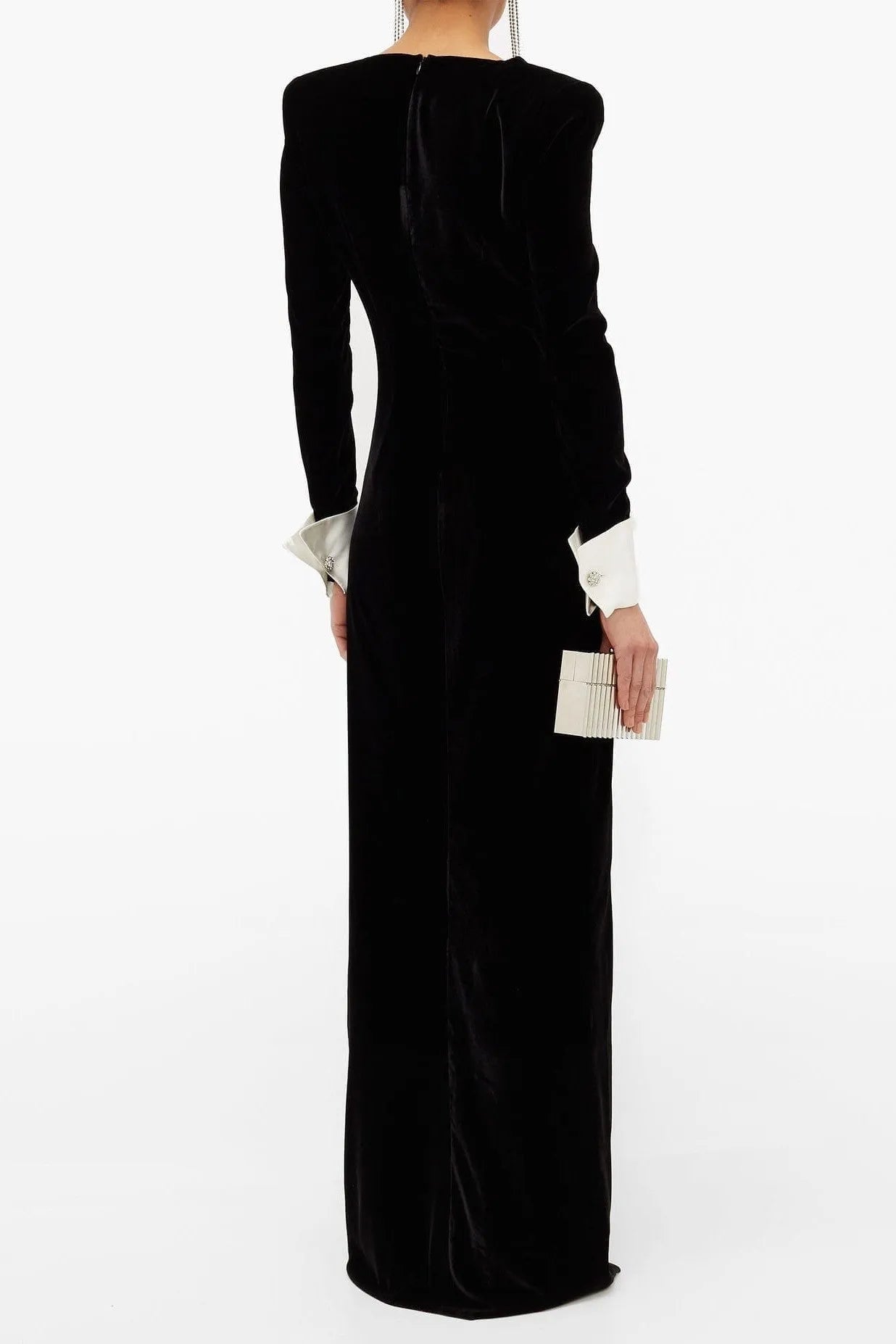 Flowering Girl Women Dorothy Velvet V-Neck Slit Maxi Dress