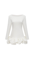 Flowering Girl Women Elodie bubble-skirt mini dress in White