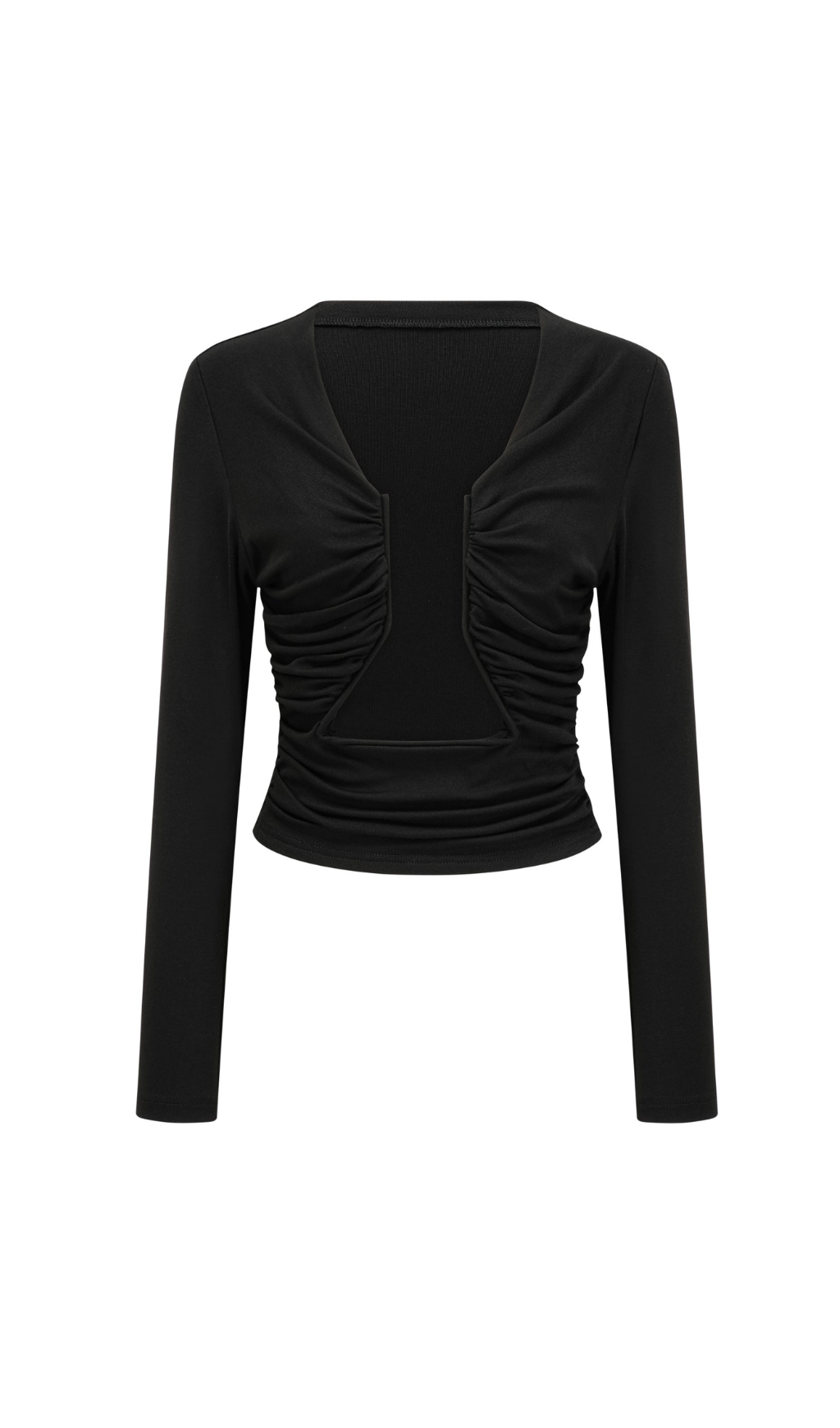 Flowering Girl Women Anaïs black open-front gathered top