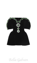 Flowering Girl Women Crystal embellished strapless mini dress in black