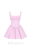 Flowering Girl Women Cotton Candy Cotton Tulle Mini Dress in pink