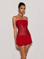 Flowering Girl Women Drevia Spaghetti Lace Up Mini Dress