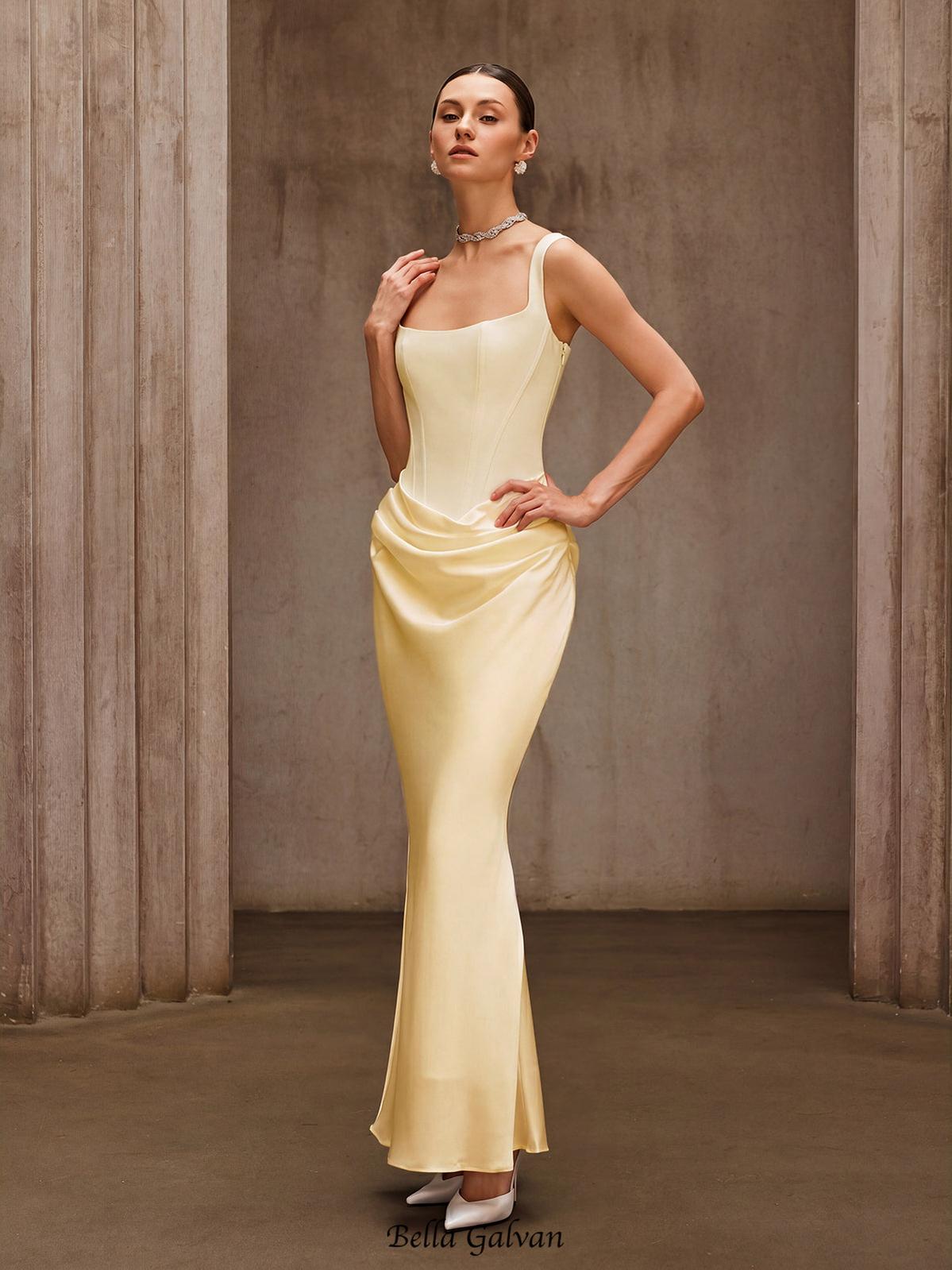 Flowering Girl Women Duyen Sleeveless Corset Maxi Dress In Beige