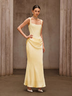Flowering Girl Women Duyen Sleeveless Corset Maxi Dress In Beige