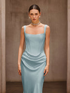 Flowering Girl Women Duyen Sleeveless Corset Maxi Dress In Mint