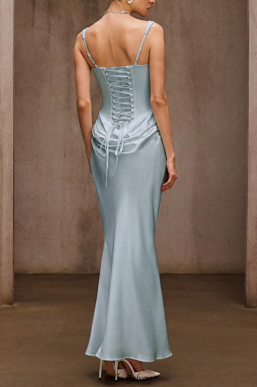 Flowering Girl Women Duyen Sleeveless Corset Maxi Dress In Mint