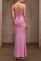 Flowering Girl Women Duyen Sleeveless Corset Maxi Dress In Pink