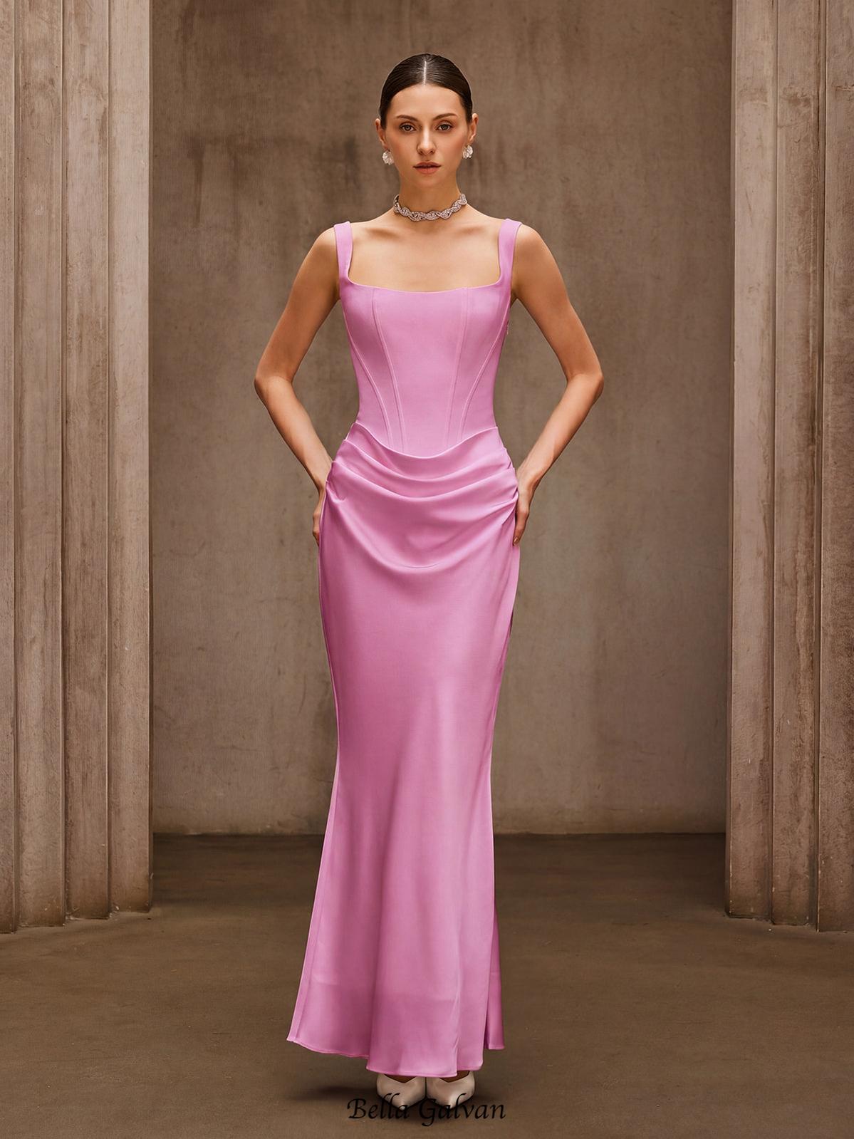 Flowering Girl Women Duyen Sleeveless Corset Maxi Dress In Pink