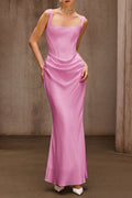 Flowering Girl Women Duyen Sleeveless Corset Maxi Dress In Pink