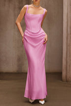 Flowering Girl Women Duyen Sleeveless Corset Maxi Dress In Pink