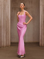 Flowering Girl Women Duyen Sleeveless Corset Maxi Dress In Pink