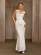 Flowering Girl Women Duyen Sleeveless Corset Maxi Dress In White