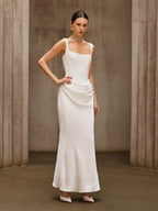 Flowering Girl Women Duyen Sleeveless Corset Maxi Dress In White