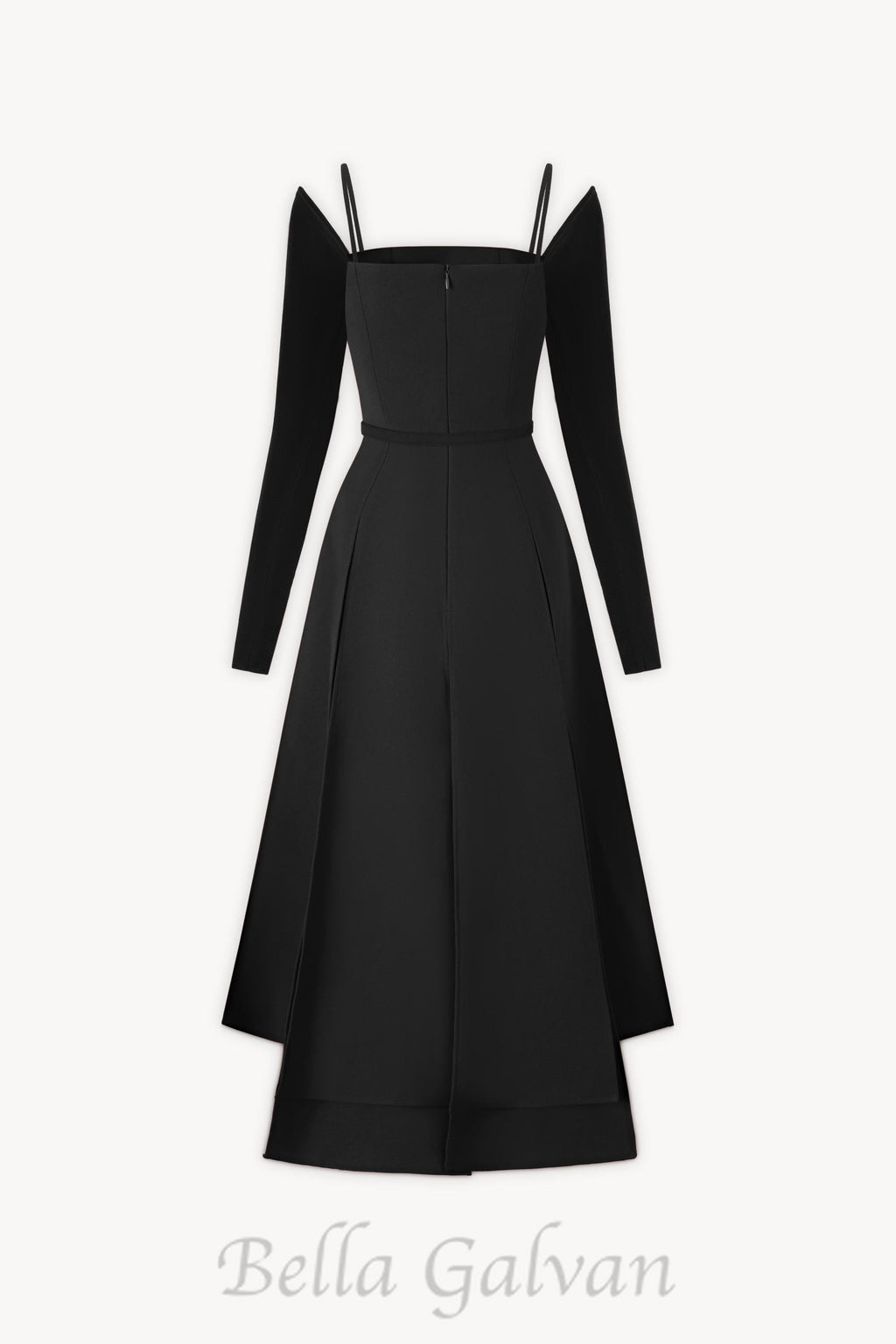 Flowering Girl Women PHANTOM Fringed Midi Dress in black