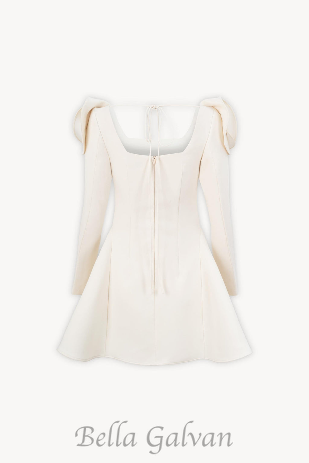 Flowering Girl Women flower square neckline mini dress in apricot