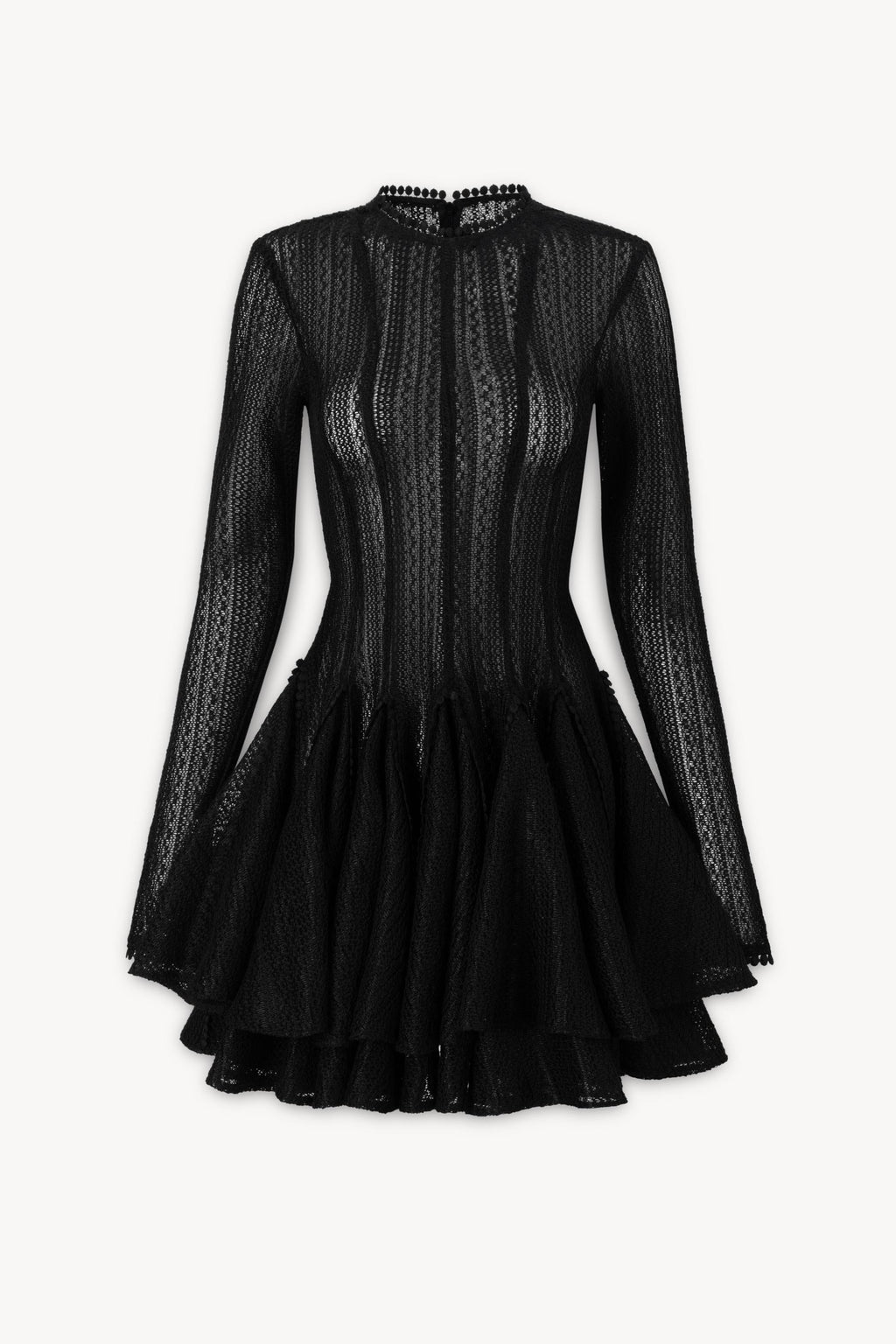 Giana Long Sleeve Crochet Mini Dress