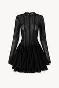 Giana Long Sleeve Crochet Mini Dress