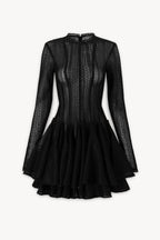 Giana Long Sleeve Crochet Mini Dress