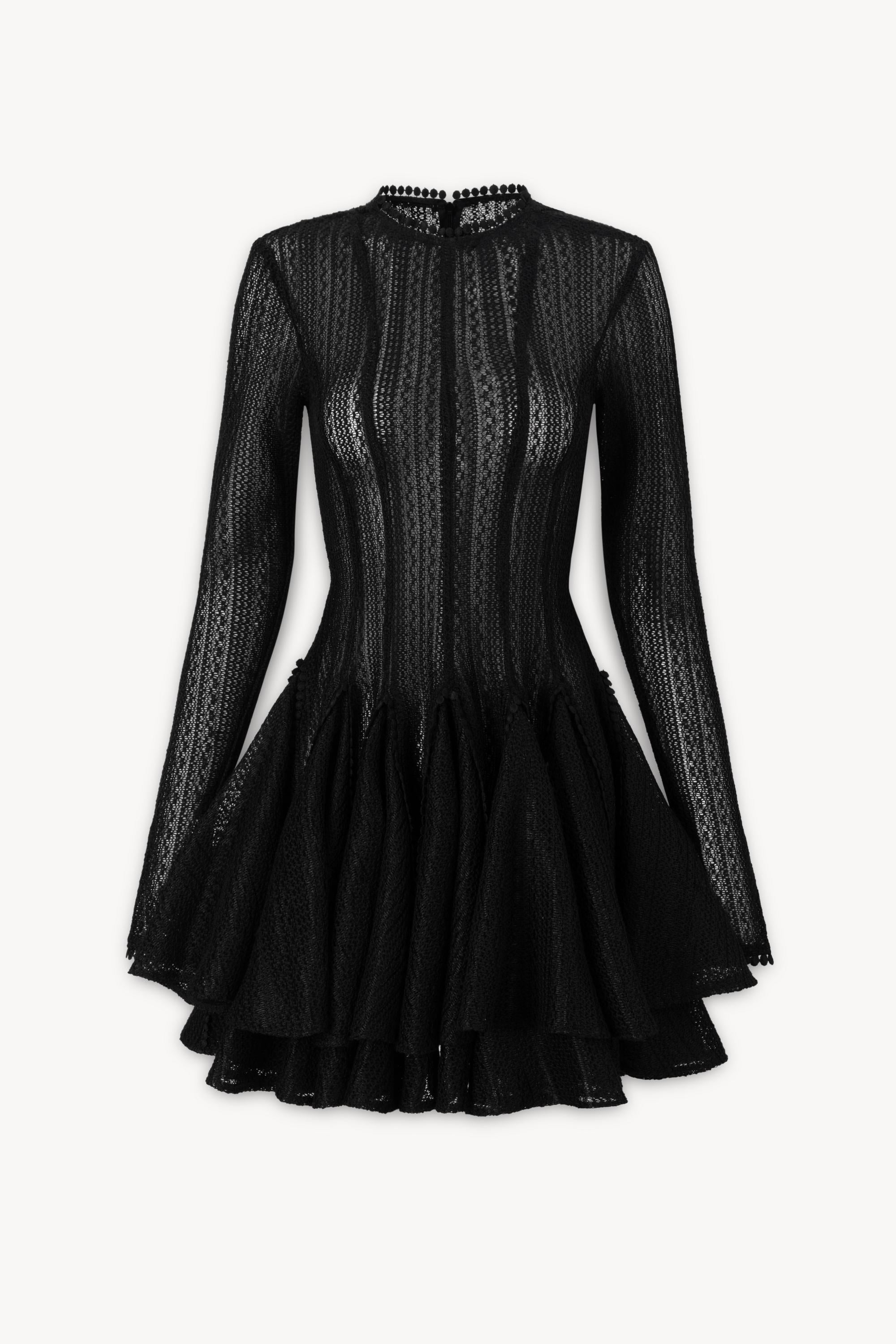 Flowering Girl Women Giana Long Sleeve Crochet Mini Dress