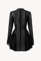 Giana Long Sleeve Crochet Mini Dress