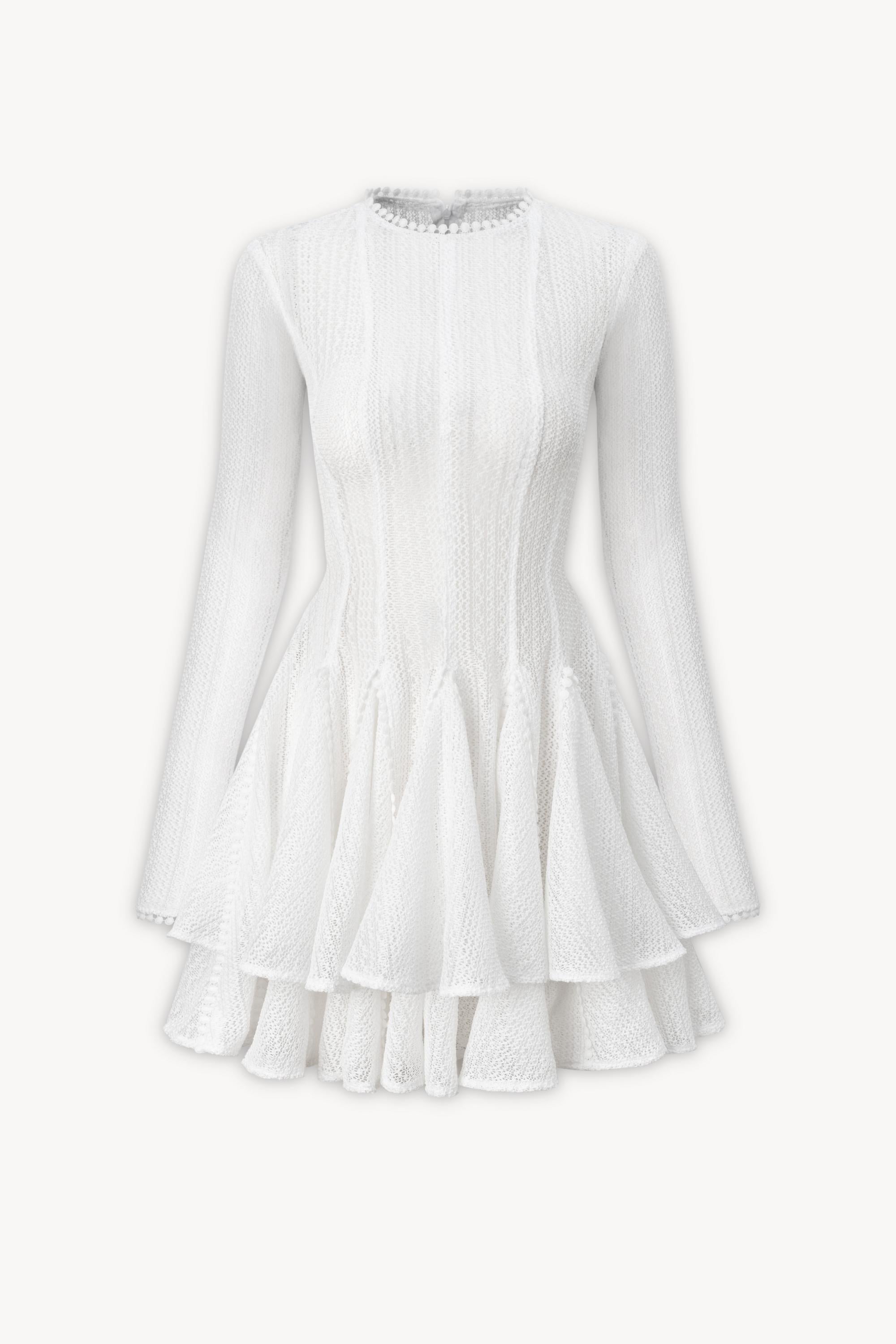 Flowering Girl Women Giana Long Sleeve Crochet Mini Dress