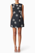 Flowering Girl Women Maiara Diamante Mini Dress In Black