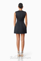 Flowering Girl Women Maiara Diamante Mini Dress In Black