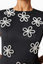Flowering Girl Women Maiara Diamante Mini Dress In Black