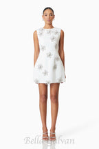 Flowering Girl Women Maiara Diamante Mini Dress In White